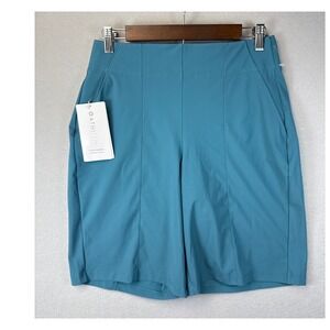 NWT Athleta Cosmic Bermuda Shorts‎ Size 8 Blue Activewear Athletic Golf Sailing